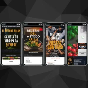 PACK FULL: Incluye el libro digital "El método ARIAN" + 3 libros digitales de Recetas del Método + 5 guías.